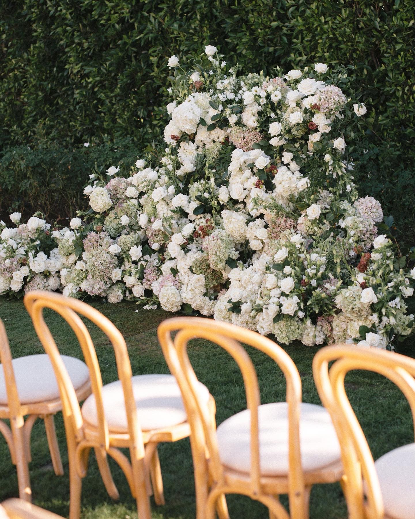Foraged bouquet with garden roses